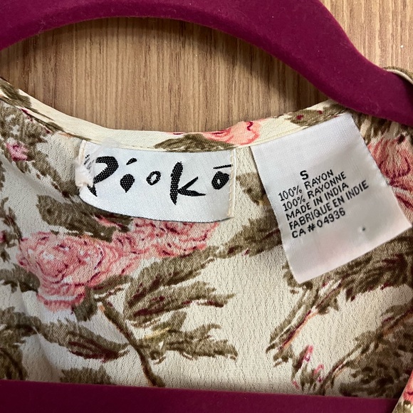 Vintage PIOKO floral dress - Picture 4 of 9